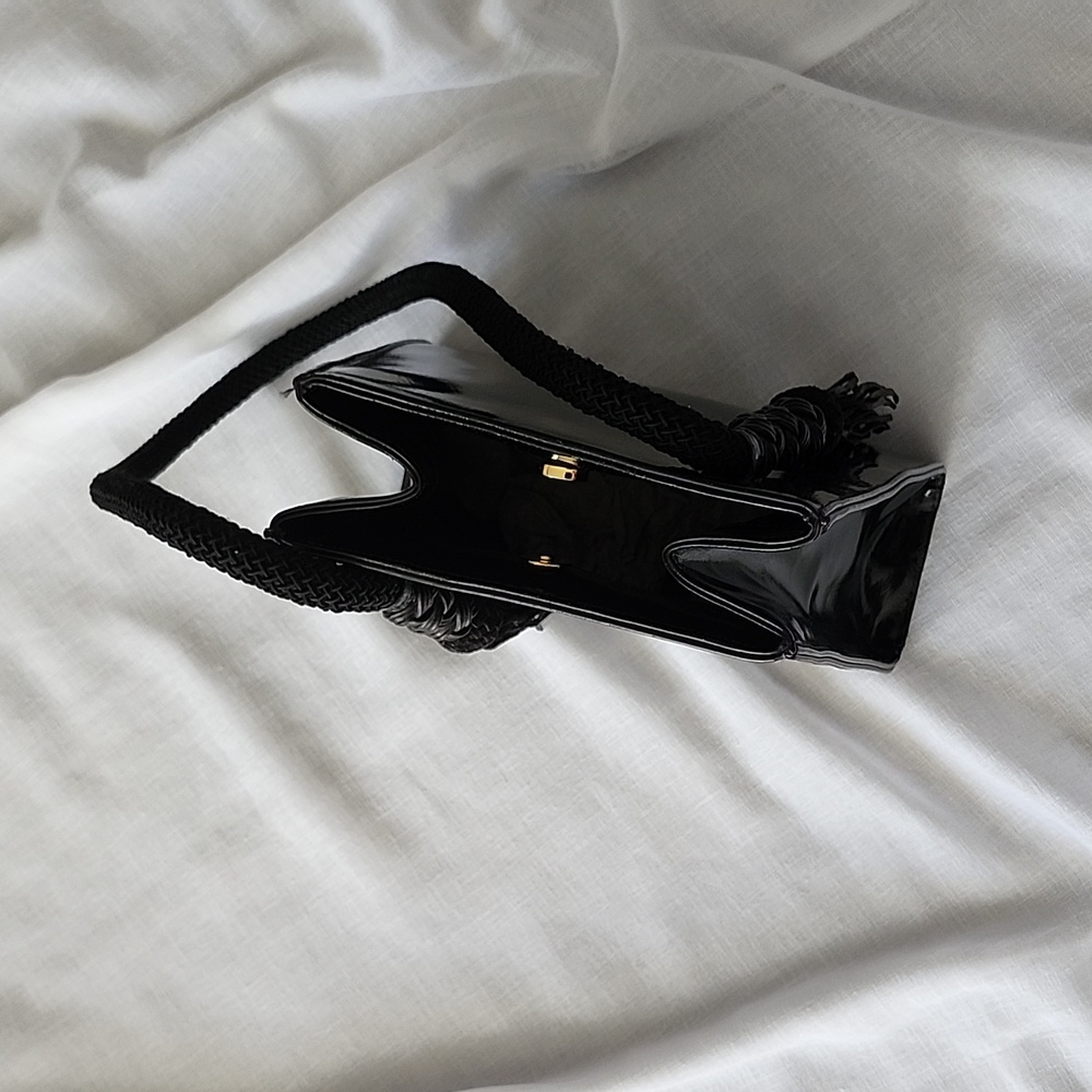 Sondra Roberts Vintage Black Patent Leather Shoulder Bag, $50 - Picture 6 of 14